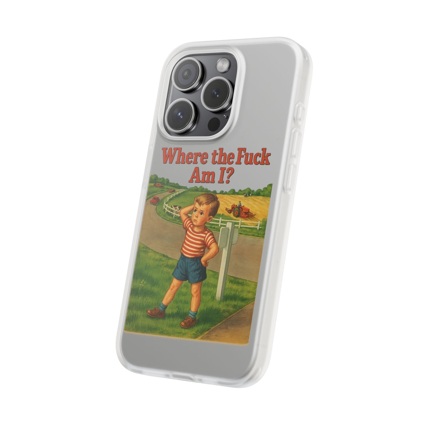 Where the Fuck Am I? Handyhülle – Retro-Meme Look mit maximaler Verwirrung-Phone Case-True Insights