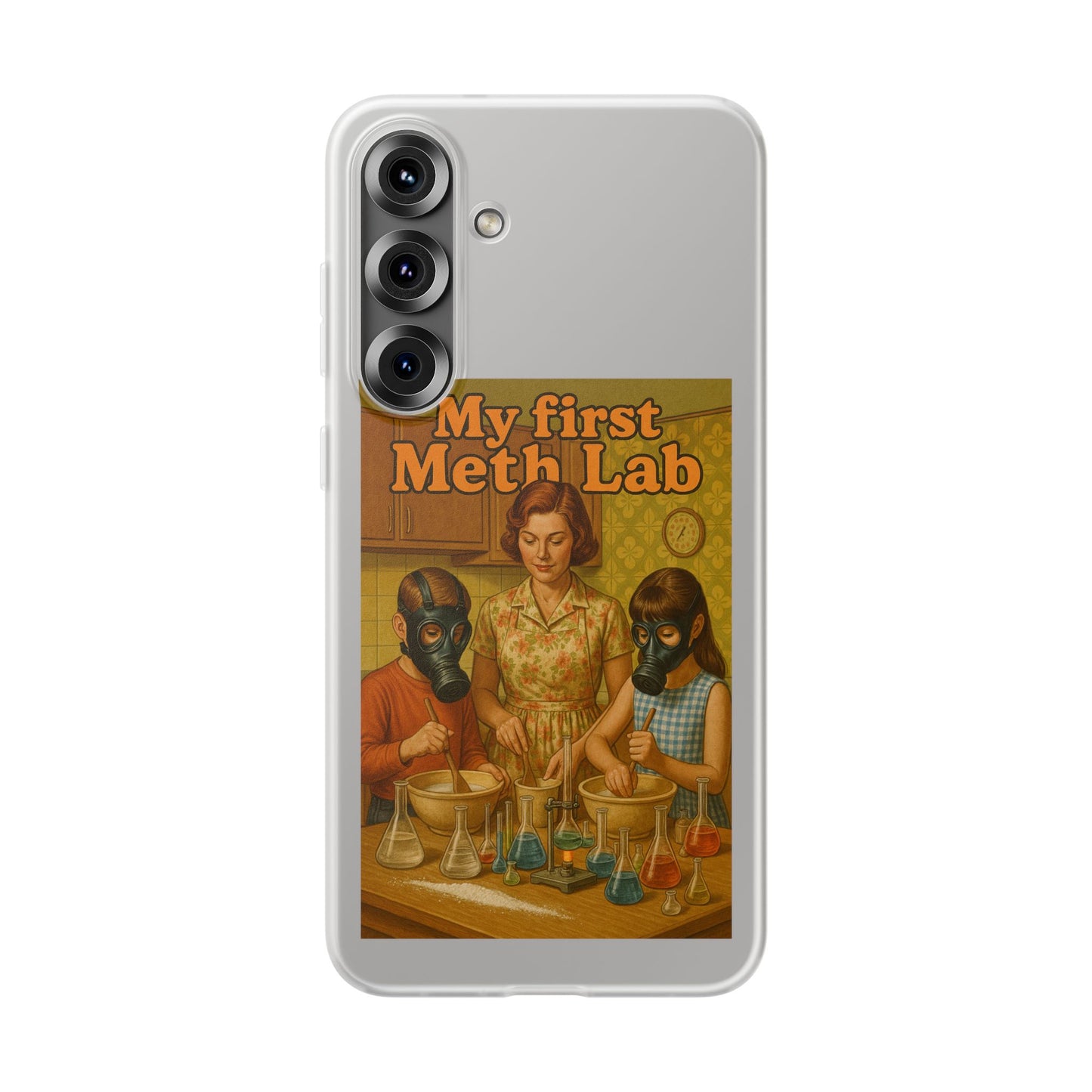 Satirisches Familienmotiv mit Chemie-Charme – stoßfest, kabellos ladbar & herrlich provokant.-Phone Case-True Insights