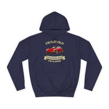 True Insights Jahrgang 1966 Hoodie Roter Sportwagen in Oxford Navy
