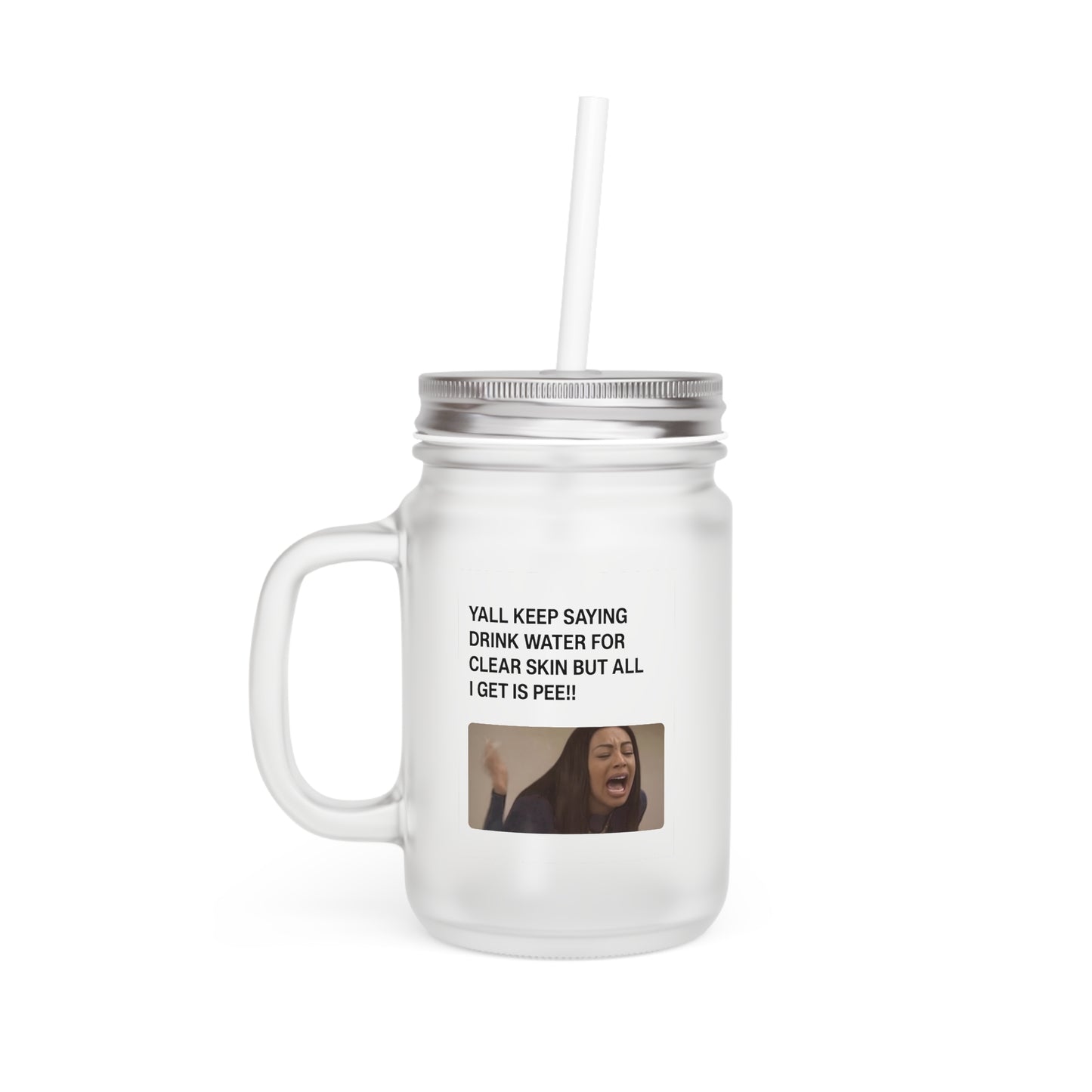 Vintage Motiv – Drink Water Pee – Satirischer Jar Mug mit Flüssigkeitsethik | True Insights Design mit Humor