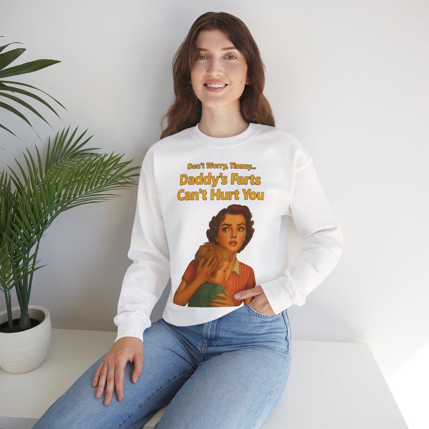 Sweatshirt – Daddy’s Farts – Satirisches Retro-Sweatshirt mit schwarzem Humor | True Insights Design mit Humor