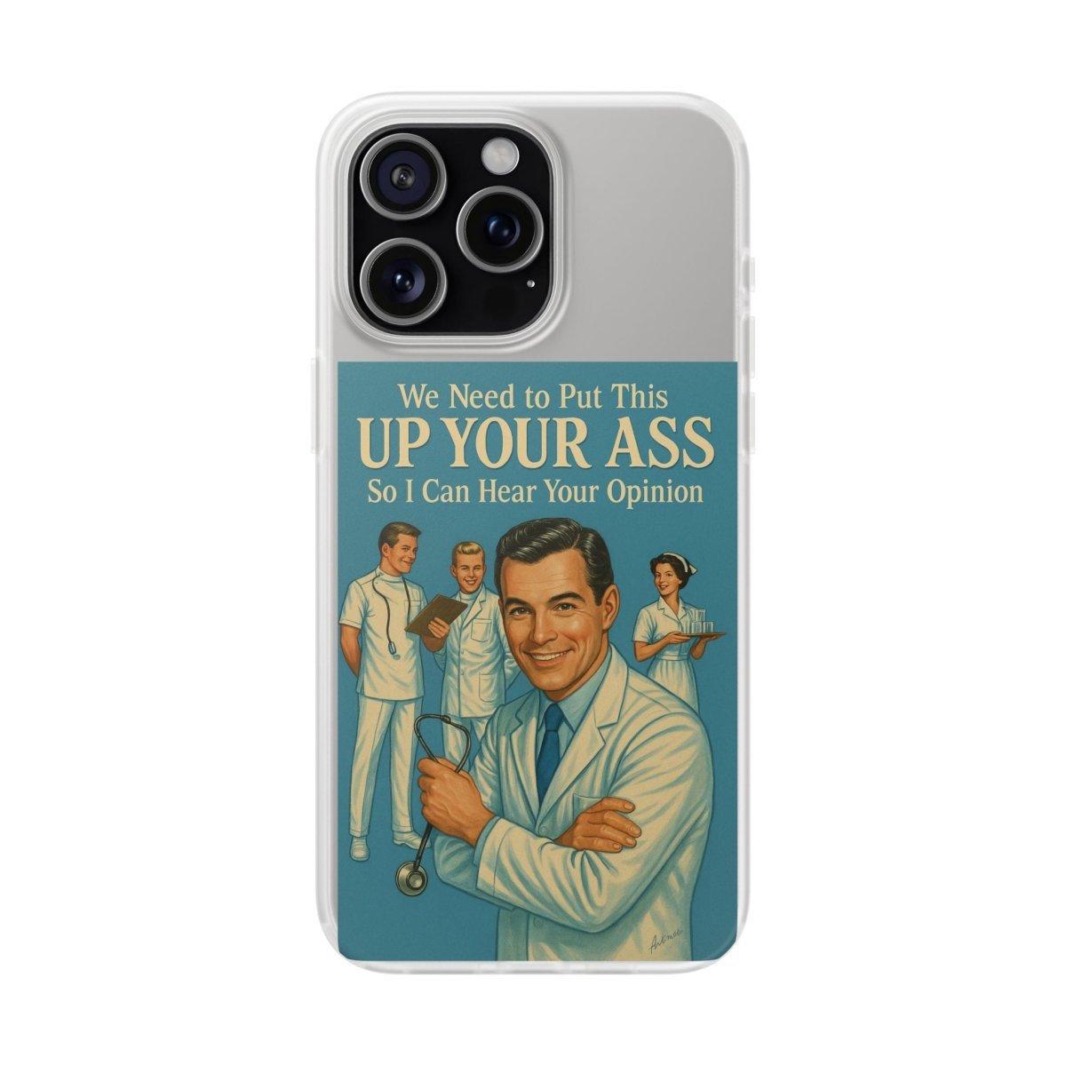 Handyhülle „Doctor’s Opinion“ – Retro-Arzt mit schwarzem Humor-Phone Case-True Insights
