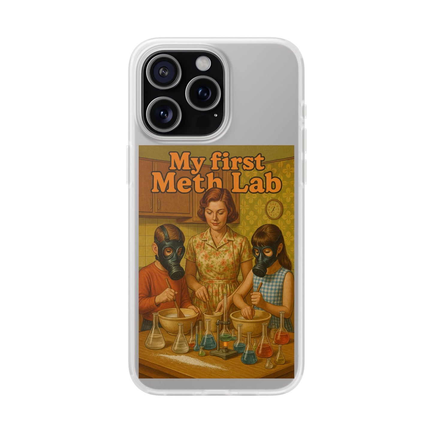 Satirisches Familienmotiv mit Chemie-Charme – stoßfest, kabellos ladbar & herrlich provokant.-Phone Case-True Insights