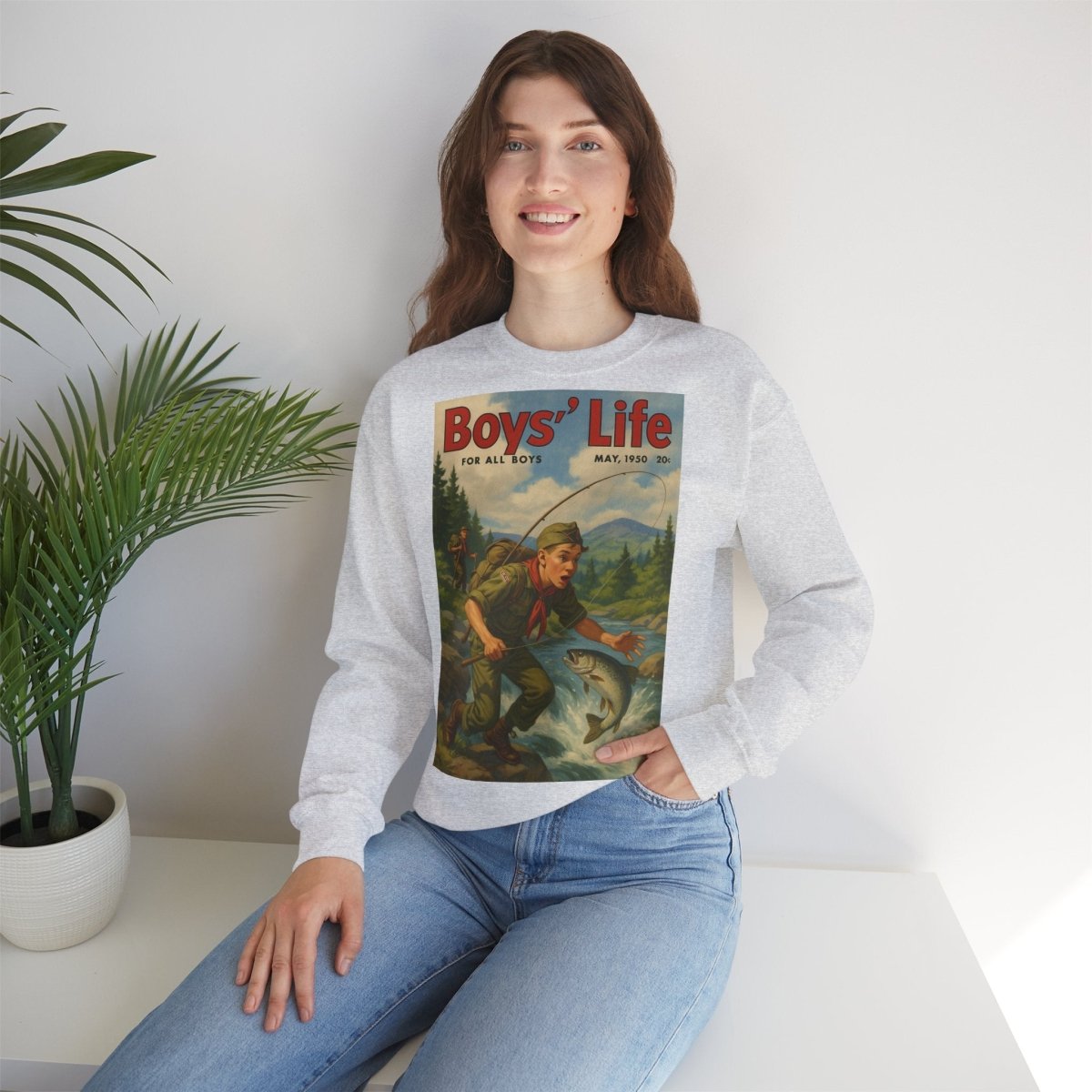 Vintage Motiv – Vintage „Boys’ Life“ Sweatshirt – Retro Pfadfinder-Motiv von 1950 | True Insights Design mit Humor