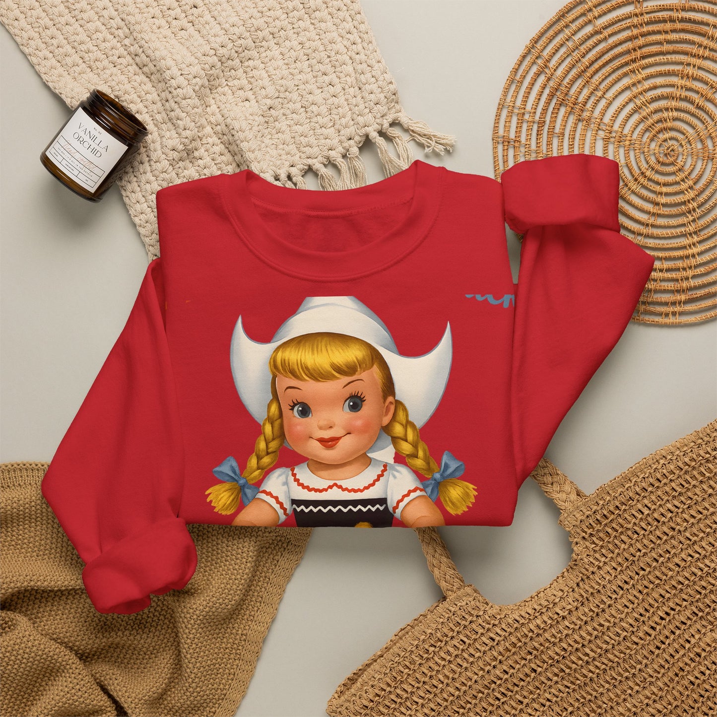 I Don't Give A Duck Sweatshirt - Lustiges Retro Holländermädchen mit Entchen, Vintage Humor Geschenk