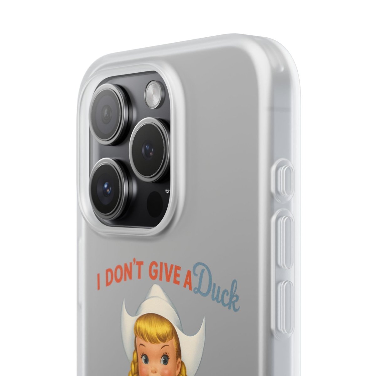 I Don’t Give a Duck – Handyhülle mit flauschiger Gleichgültigkeit-Phone Case-True Insights