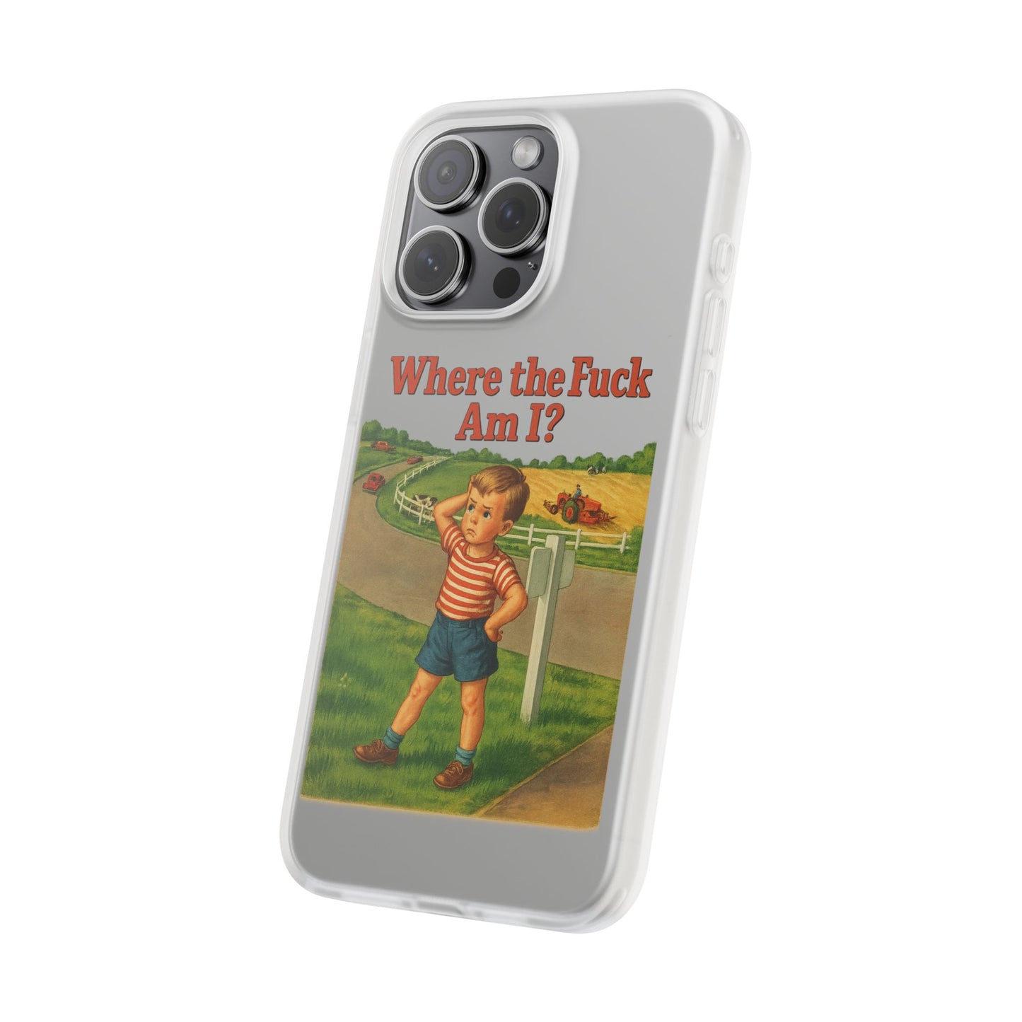 Where the Fuck Am I? Handyhülle – Retro-Meme Look mit maximaler Verwirrung-Phone Case-True Insights