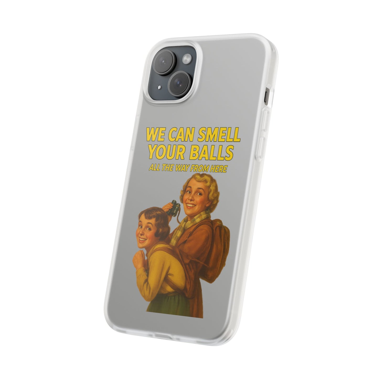 Unauffällig war gestern: Diese Handyhülle riecht den Wahnsinn – Vintage-Design trifft schwarzen Humor.-Phone Case-True Insights
