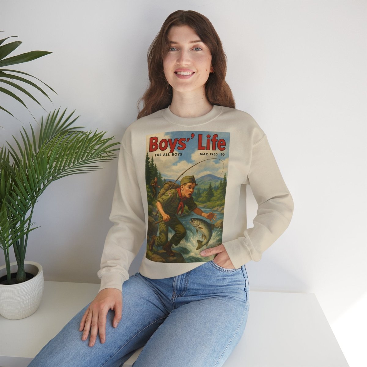 Vintage Motiv – Vintage „Boys’ Life“ Sweatshirt – Retro Pfadfinder-Motiv von 1950 | True Insights Design mit Humor