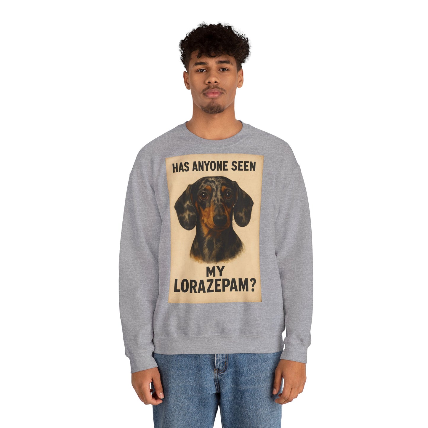 Dackel Sweatshirt – „Has anyone seen my Lorazepam?“ | Lustiger Pullover für Hundefreunde mit schwarzem Humor – Lustiges Sweatshirt | True Insights – Bild 30