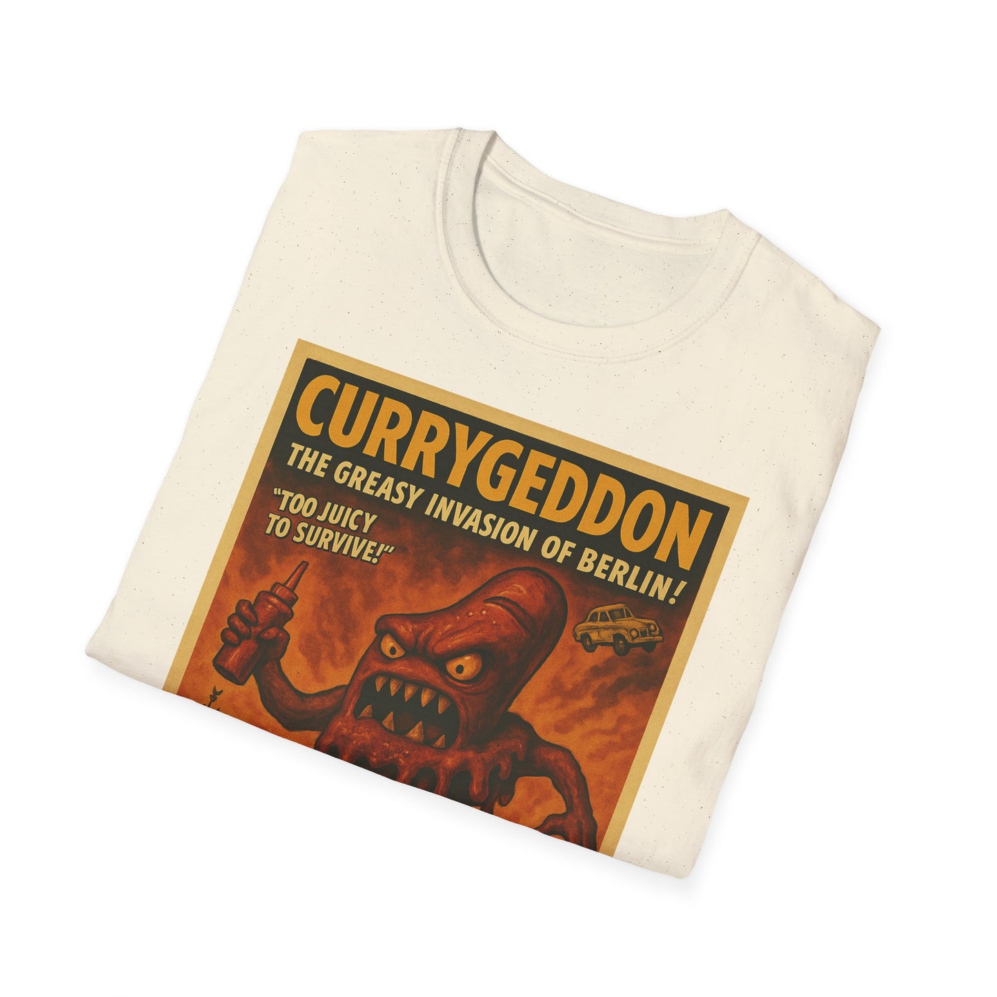 Vintage Motiv – CurryGeddon T-Shirt - Retro Horror Design | True Insights Design mit Humor