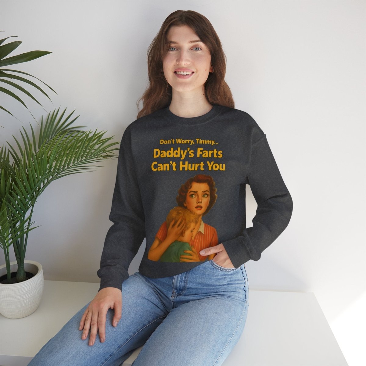 Sweatshirt – Daddy’s Farts – Satirisches Retro-Sweatshirt mit schwarzem Humor | True Insights Design mit Humor