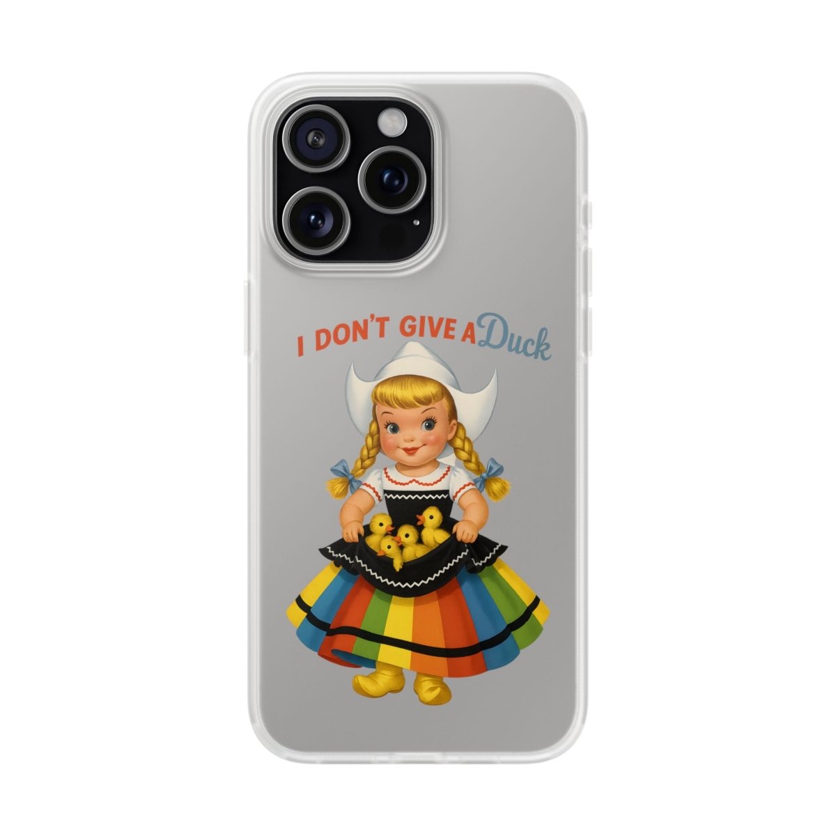 I Don’t Give a Duck – Handyhülle mit flauschiger Gleichgültigkeit-Phone Case-True Insights