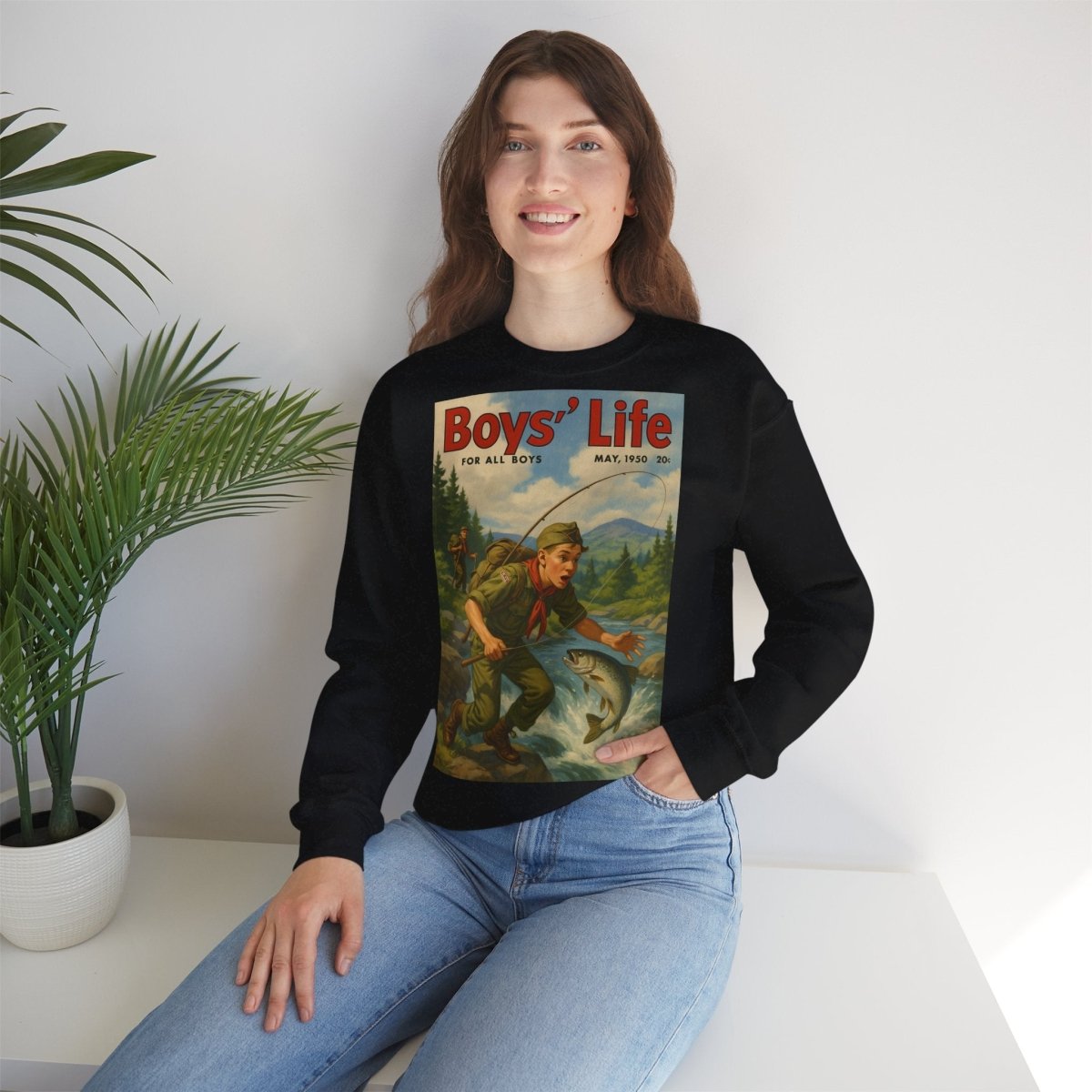 Vintage Motiv – Vintage „Boys’ Life“ Sweatshirt – Retro Pfadfinder-Motiv von 1950 | True Insights Design mit Humor