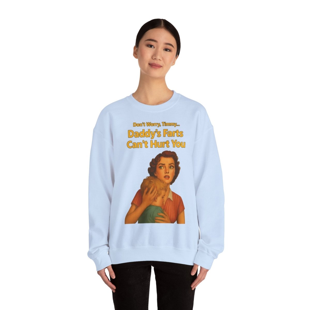 Sweatshirt – Daddy’s Farts – Satirisches Retro-Sweatshirt mit schwarzem Humor | True Insights Design mit Humor