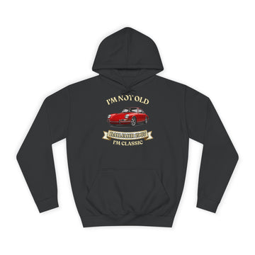 Geschenk zum 60. Geburtstag – Hoodie Jahrgang 1967 mit Porsche-Motiv – Jet Black – Vorderseite