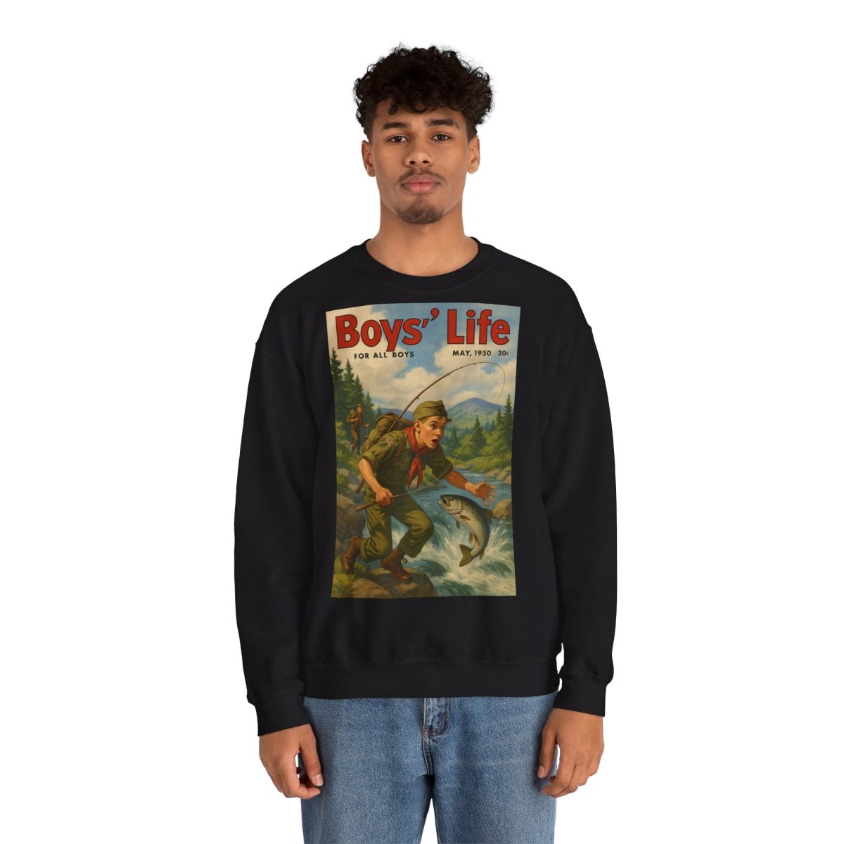 Vintage Motiv – Vintage „Boys’ Life“ Sweatshirt – Retro Pfadfinder-Motiv von 1950 | True Insights Design mit Humor