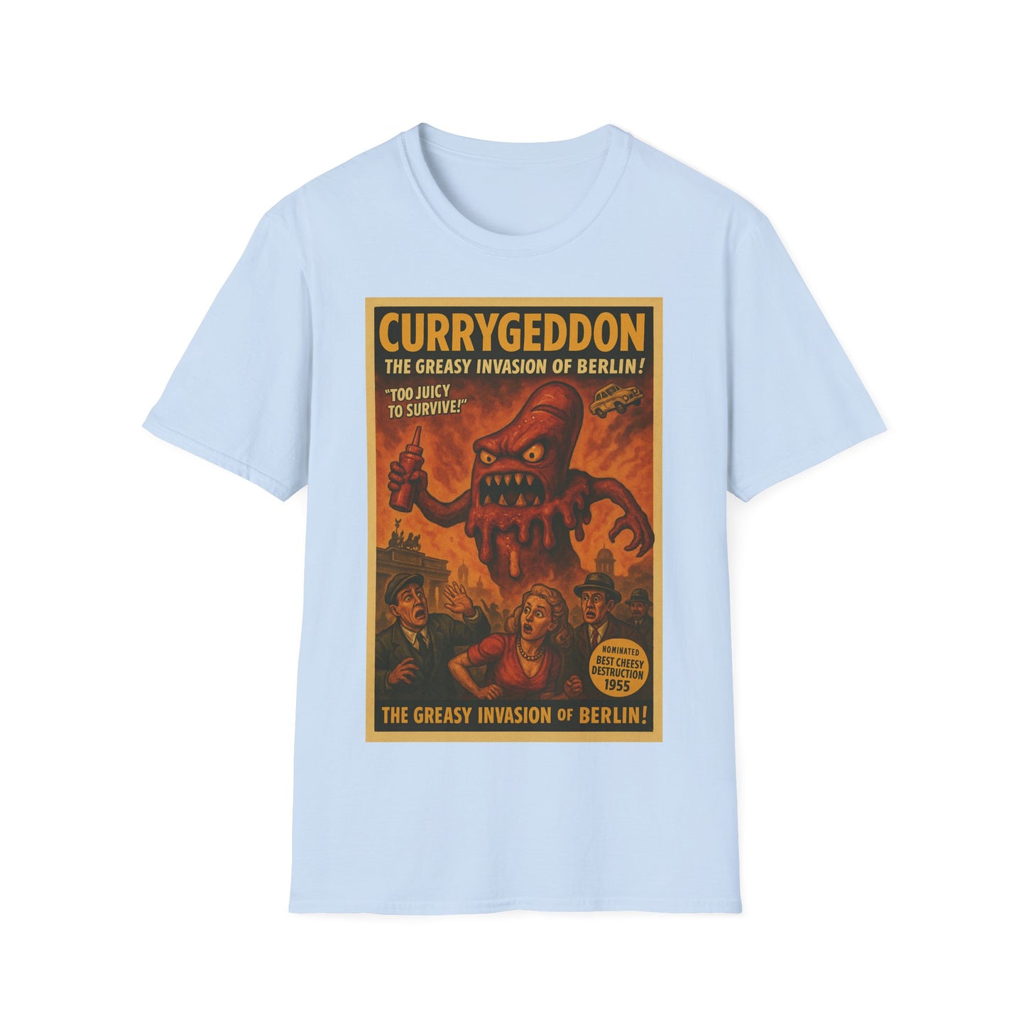 Vintage Motiv – CurryGeddon T-Shirt - Retro Horror Design | True Insights Design mit Humor