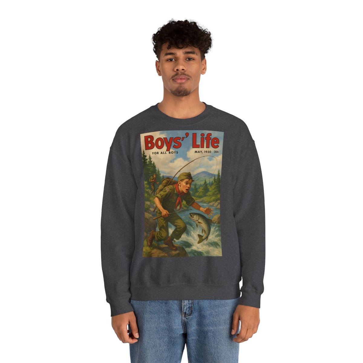 Vintage Motiv – Vintage „Boys’ Life“ Sweatshirt – Retro Pfadfinder-Motiv von 1950 | True Insights Design mit Humor