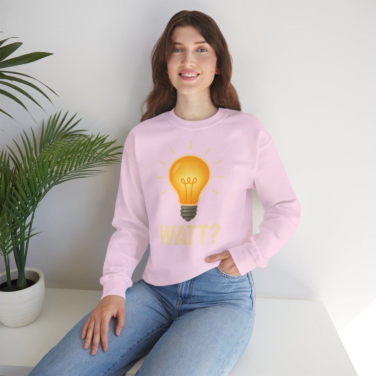 Sweatshirt – WATT? Sweatshirt für Elektriker & Technikfans | Lustiges Glühbirnen-Motiv | True Insights Design mit Humor