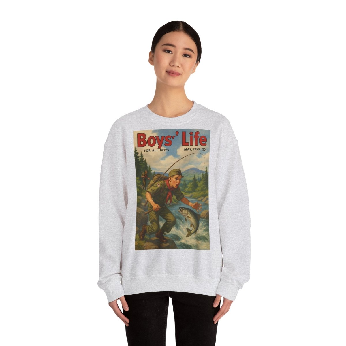 Vintage Motiv – Vintage „Boys’ Life“ Sweatshirt – Retro Pfadfinder-Motiv von 1950 | True Insights Design mit Humor