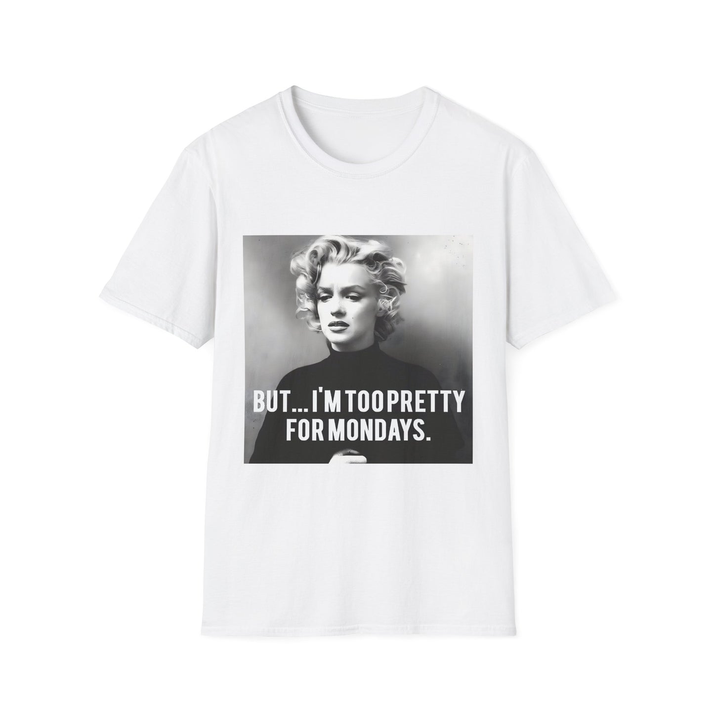 Vintage Damen T-Shirt – Too Pretty for Mondays – Retro Design – Freches Satire-Design für mutige Statements | True Insights