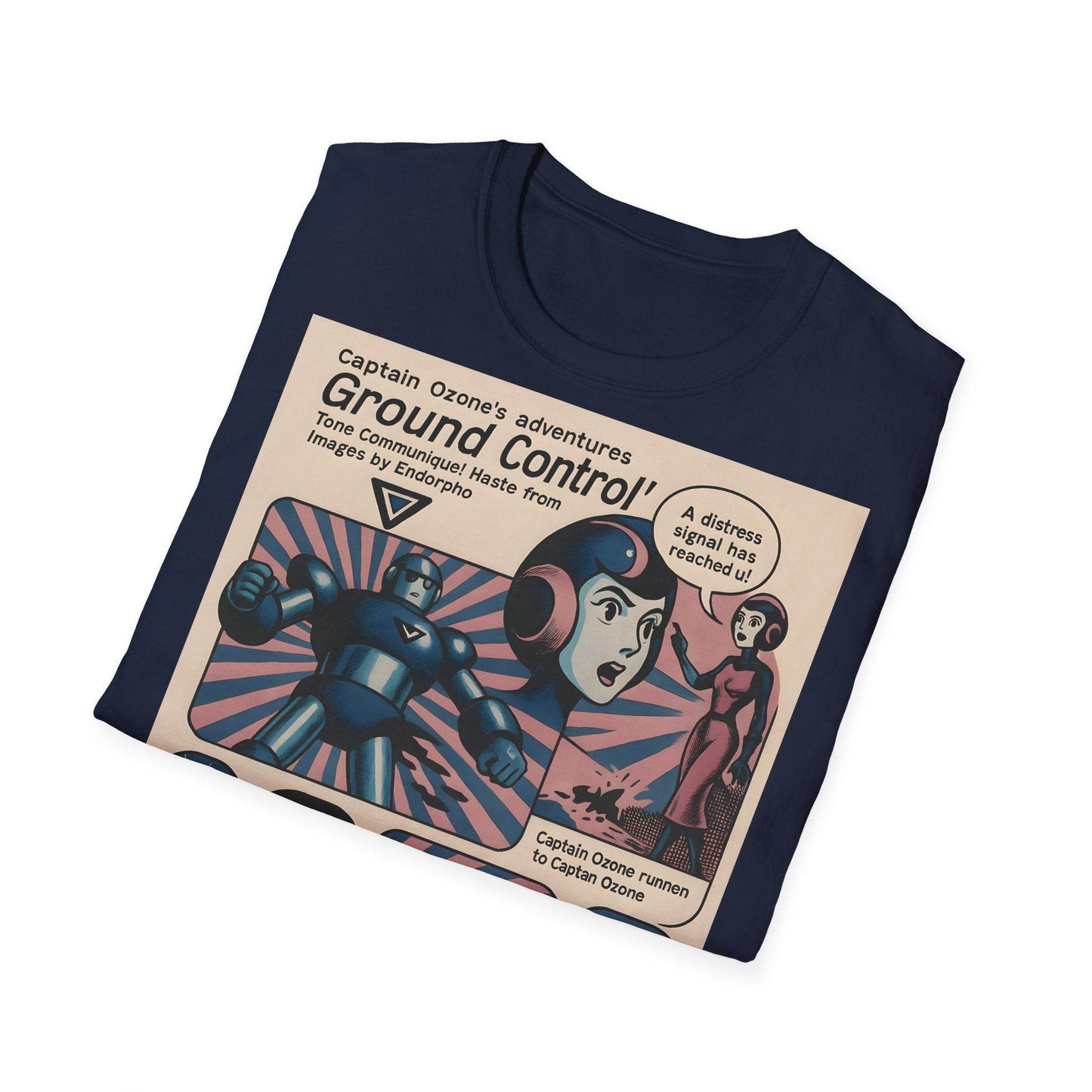 Captain Ozone T-Shirt – Retro Sci-Fi Comic Design | Ground Control Edition – Freches Satire-Design für mutige Statements | True Insights