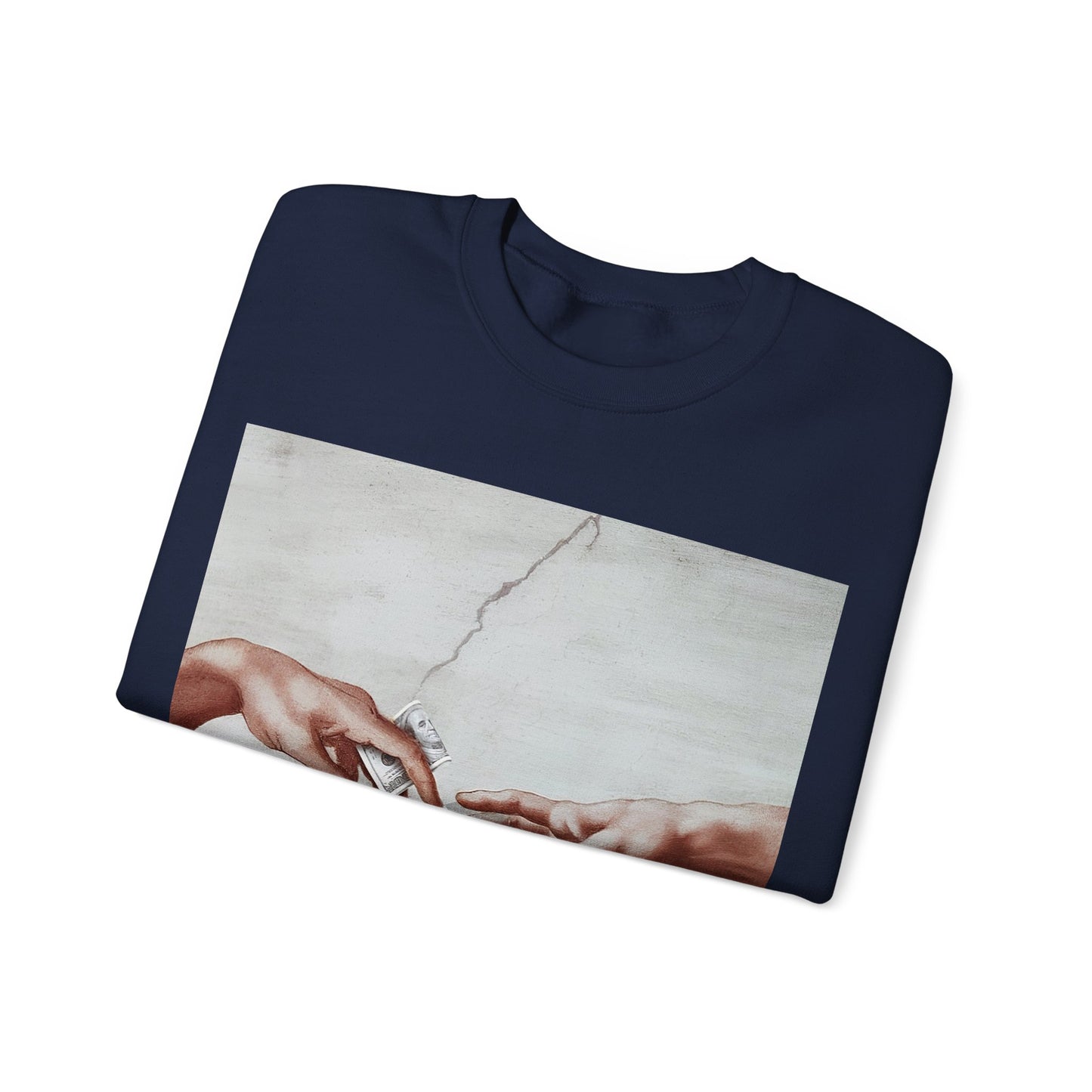 Sweatshirt – The Deal Sweatshirt – Satirische Kunst trifft Streetwear | Michelangelo Meme Design | True Insights Design mit Humor