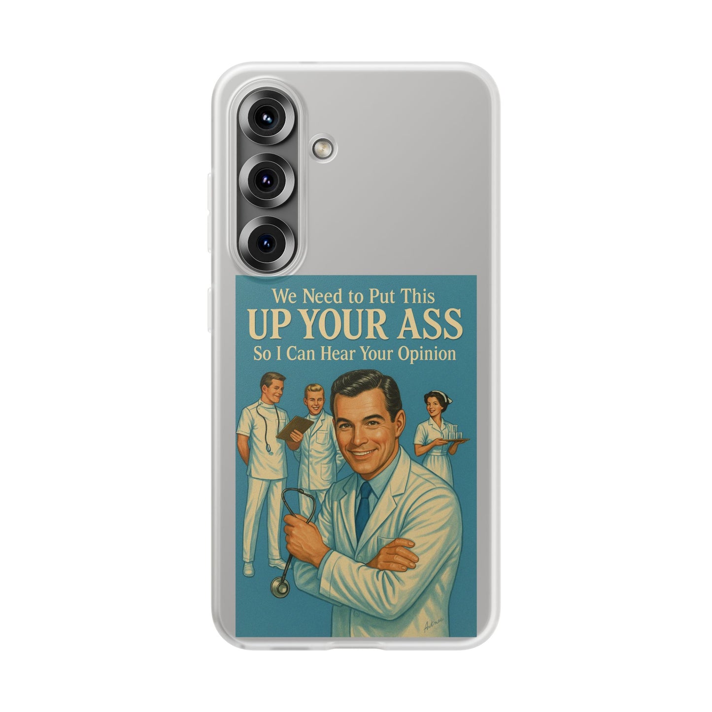 Handyhülle „Doctor’s Opinion“ – Retro-Arzt mit schwarzem Humor-Phone Case-True Insights