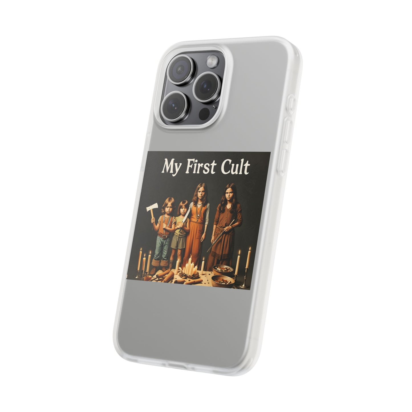 My First Cult – Dark-Aesthetic Handyhülle mit satirischem Kinderkult-Motiv-Phone Case-True Insights