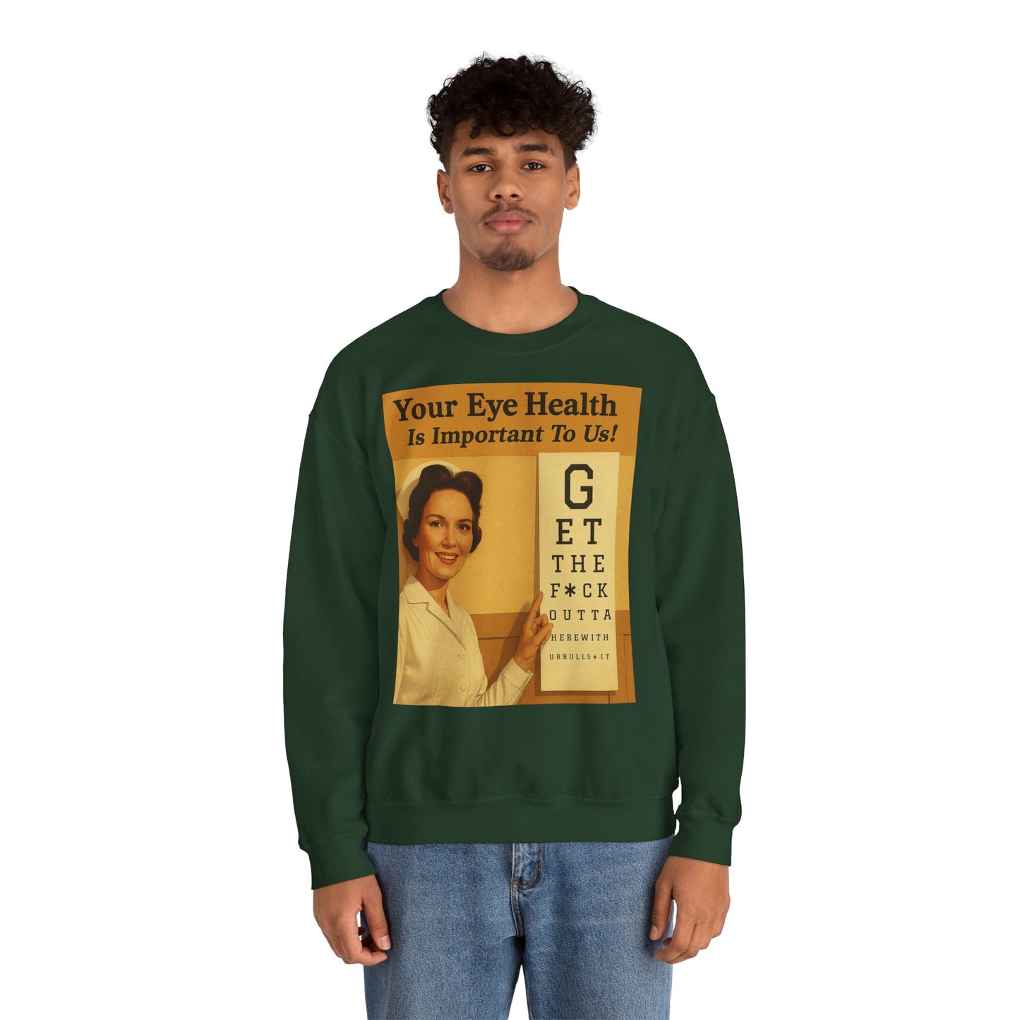„Eye Health – Bullsh*t Edition“ – Satire-Sweatshirt im Retrolook – Freches Satire-Design für mutige Statements | True Insights