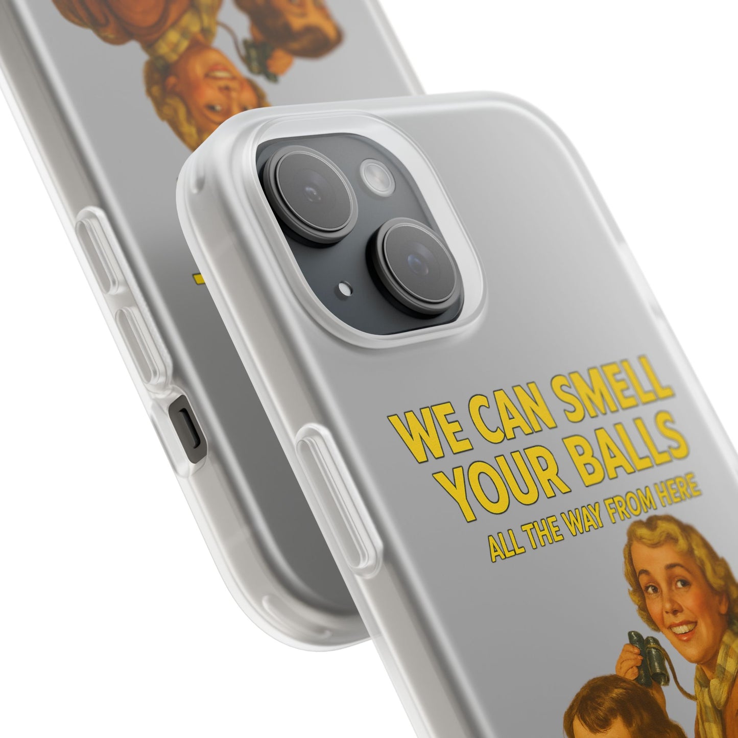 Unauffällig war gestern: Diese Handyhülle riecht den Wahnsinn – Vintage-Design trifft schwarzen Humor.-Phone Case-True Insights