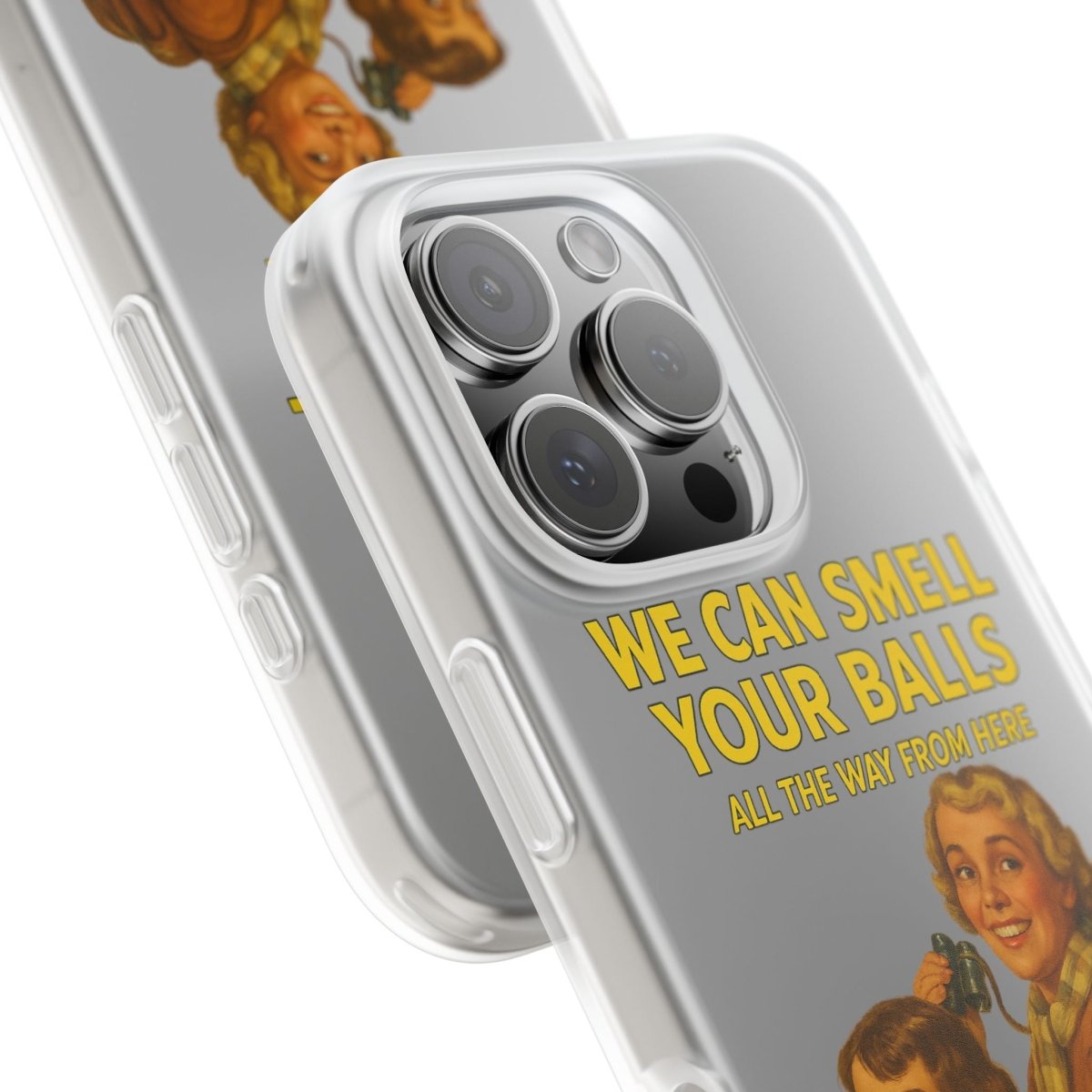Unauffällig war gestern: Diese Handyhülle riecht den Wahnsinn – Vintage-Design trifft schwarzen Humor.-Phone Case-True Insights