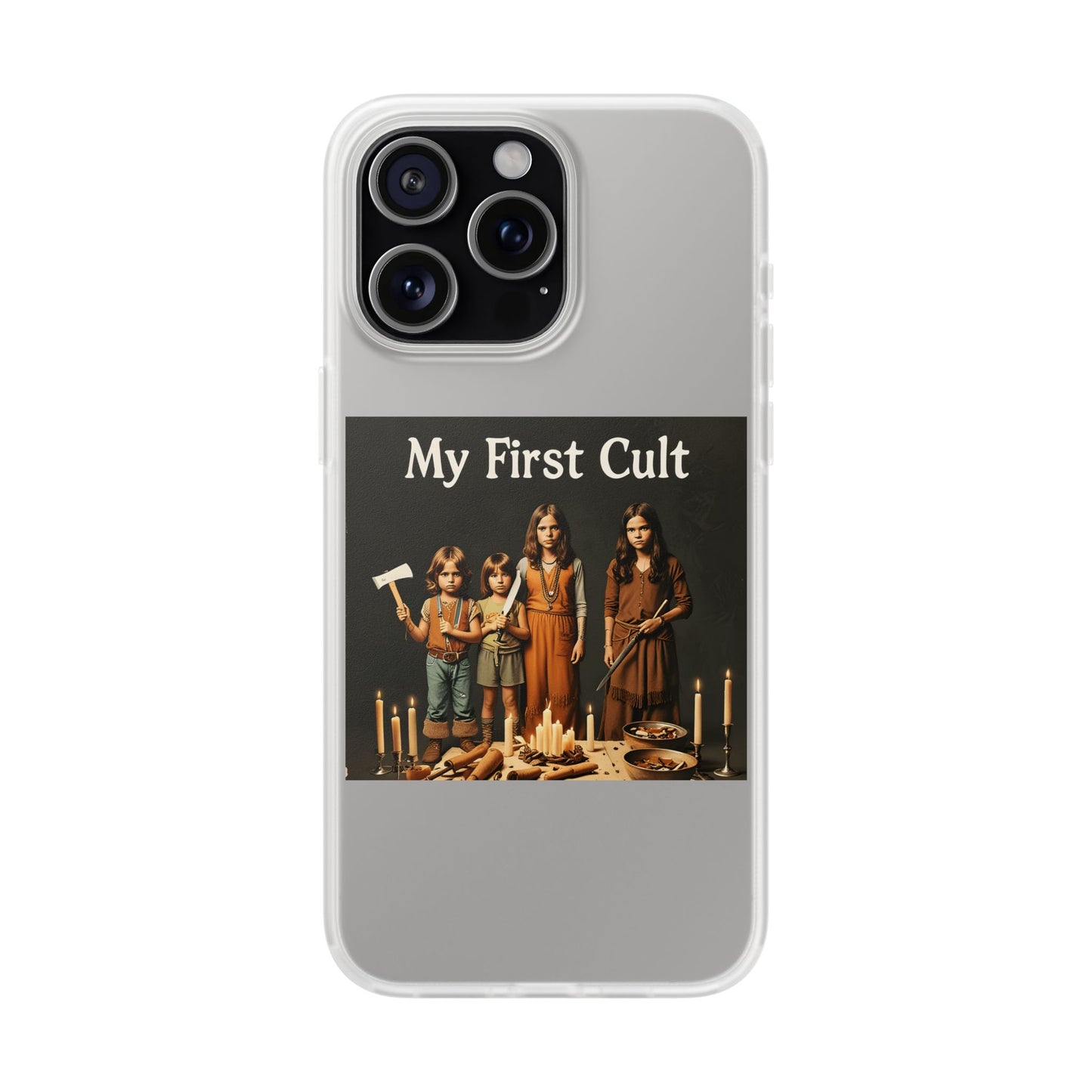 My First Cult – Dark-Aesthetic Handyhülle mit satirischem Kinderkult-Motiv-Phone Case-True Insights