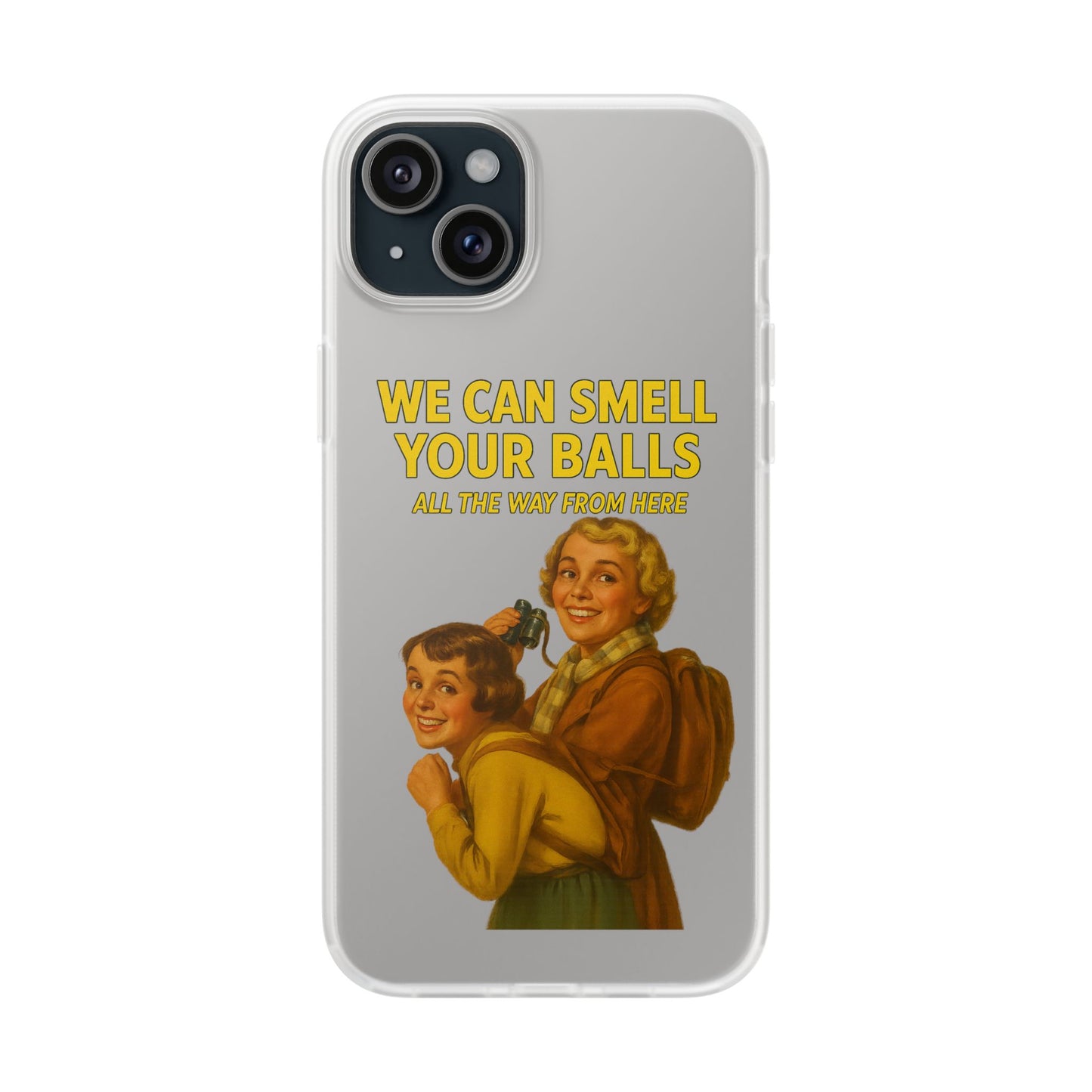 Unauffällig war gestern: Diese Handyhülle riecht den Wahnsinn – Vintage-Design trifft schwarzen Humor.-Phone Case-True Insights