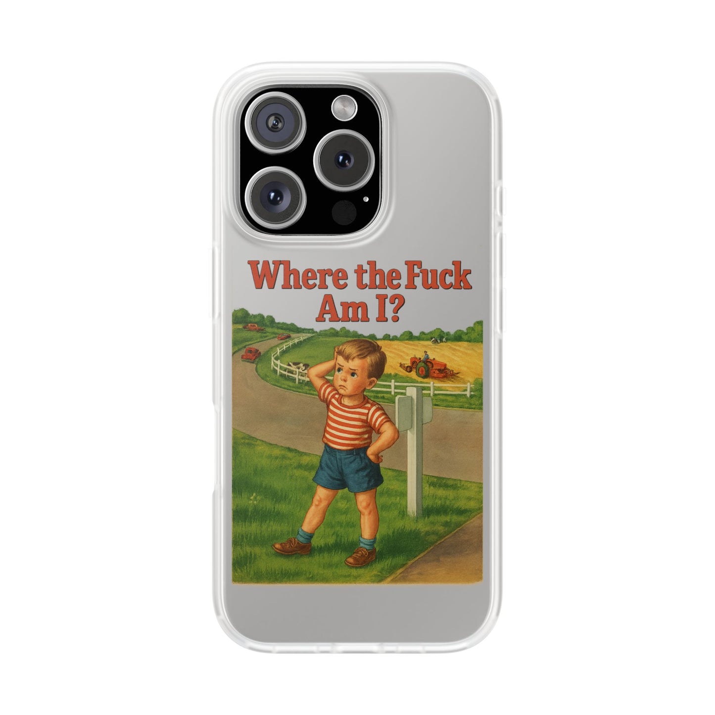 Where the Fuck Am I? Handyhülle – Retro-Meme Look mit maximaler Verwirrung-Phone Case-True Insights