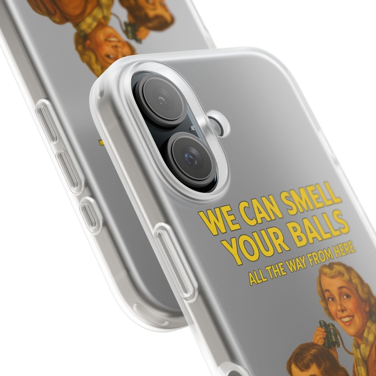 Unauffällig war gestern: Diese Handyhülle riecht den Wahnsinn – Vintage-Design trifft schwarzen Humor.-Phone Case-True Insights