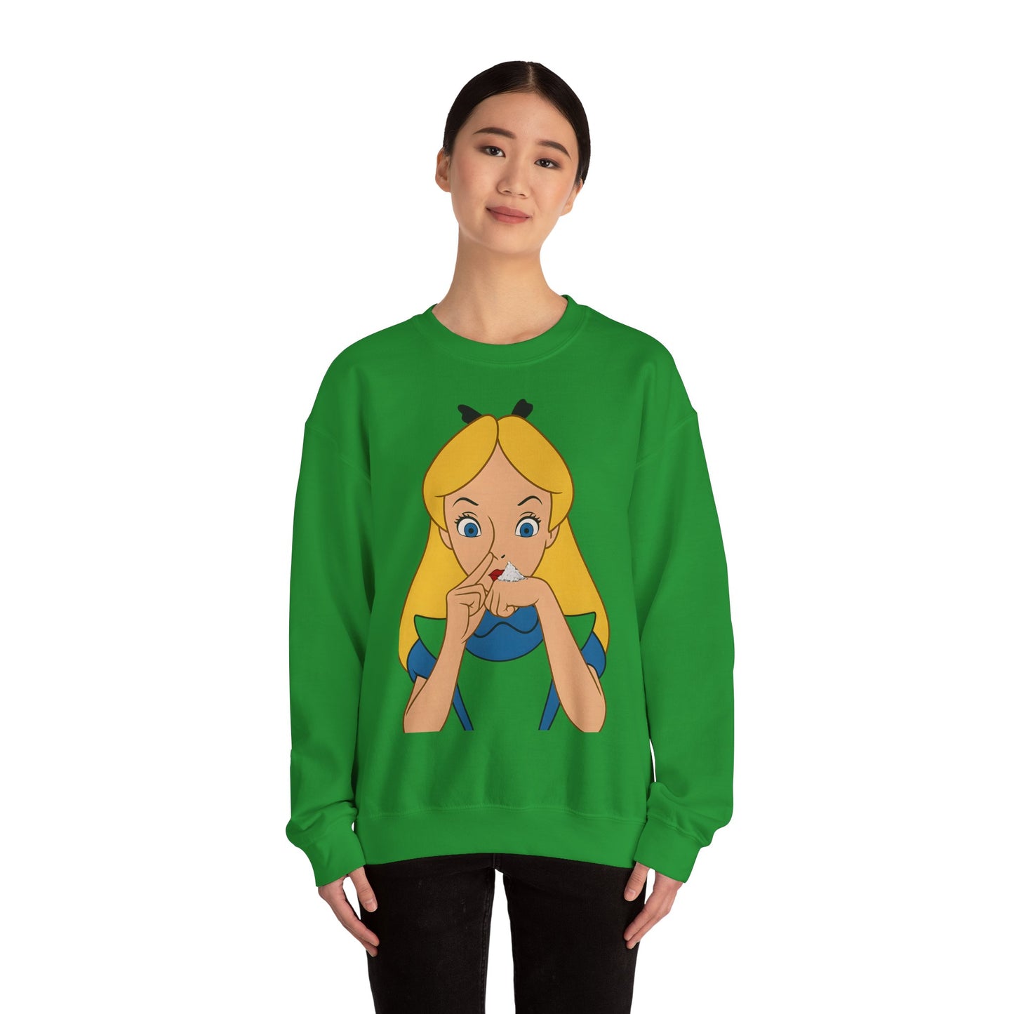 Sweatshirt – Satire Sweatshirt – "Alice im Rausch" Pop-Art Design | True Insights Design mit Humor