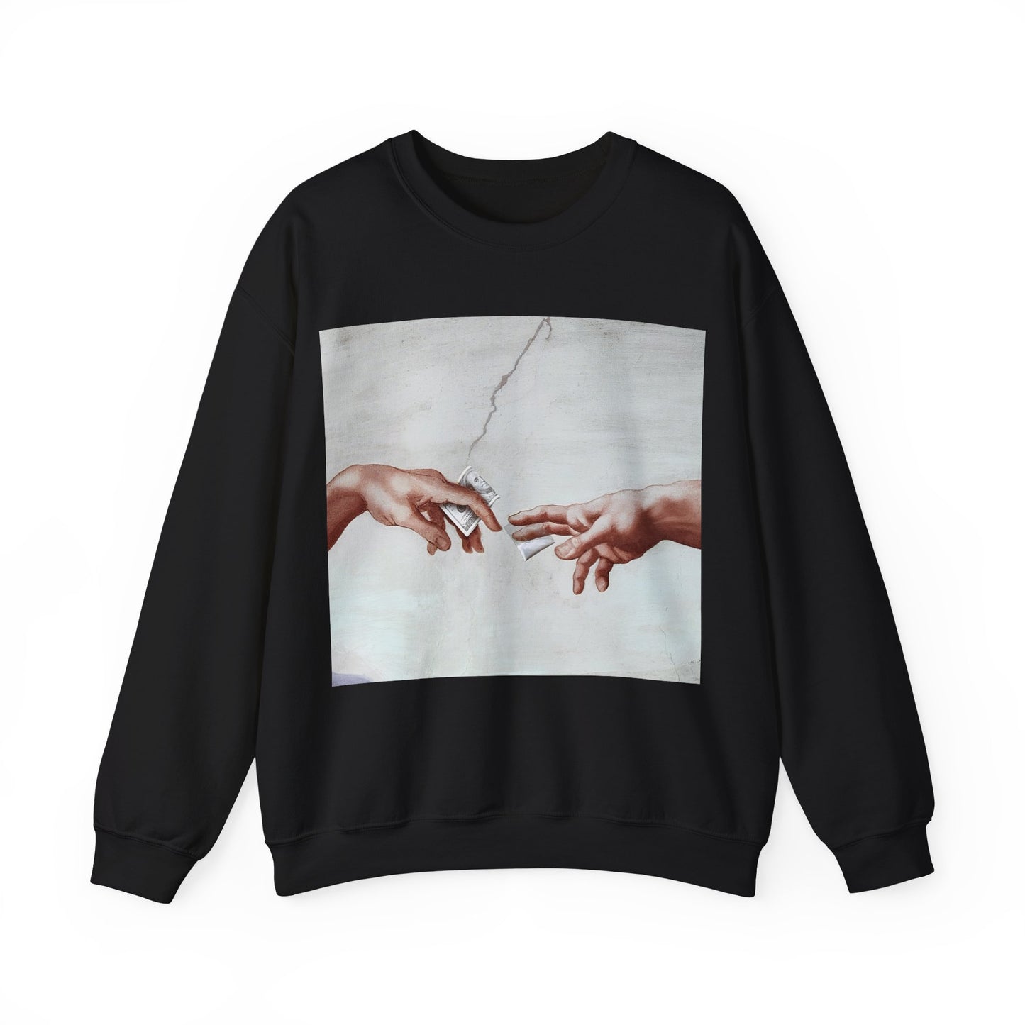 Sweatshirt – The Deal Sweatshirt – Satirische Kunst trifft Streetwear | Michelangelo Meme Design | True Insights Design mit Humor