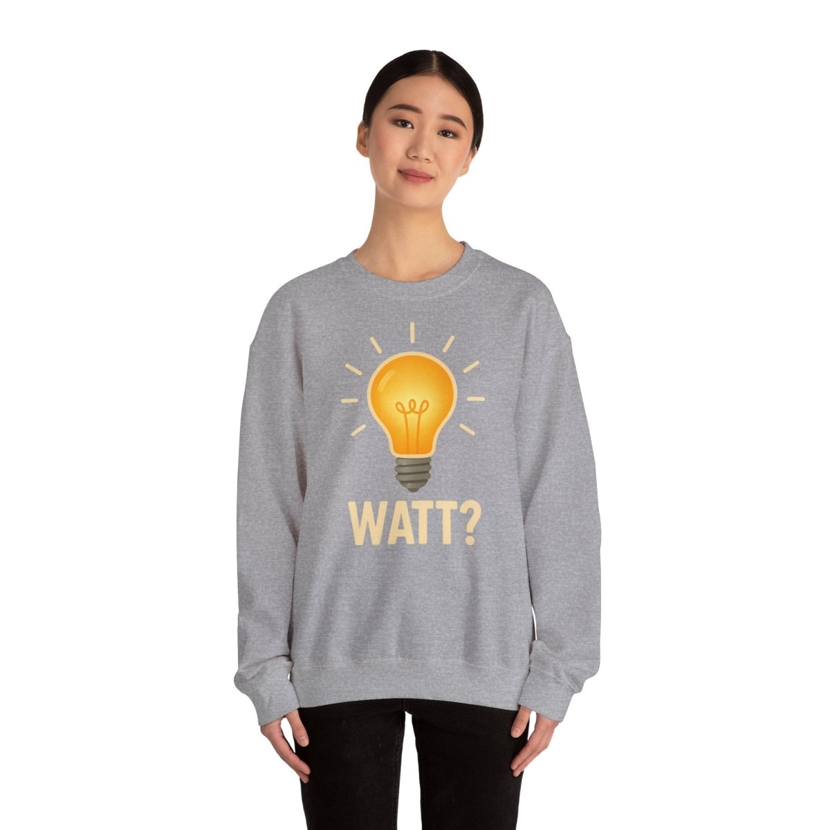 Sweatshirt – WATT? Sweatshirt für Elektriker & Technikfans | Lustiges Glühbirnen-Motiv | True Insights Design mit Humor