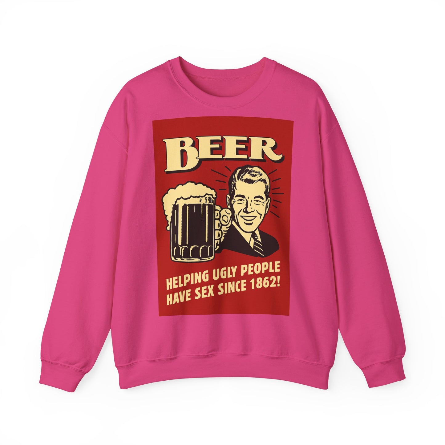 Beer Sweatshirt – Schwarzer Humor im Retro-Werbestil – Freches Satire-Design für mutige Statements | True Insights