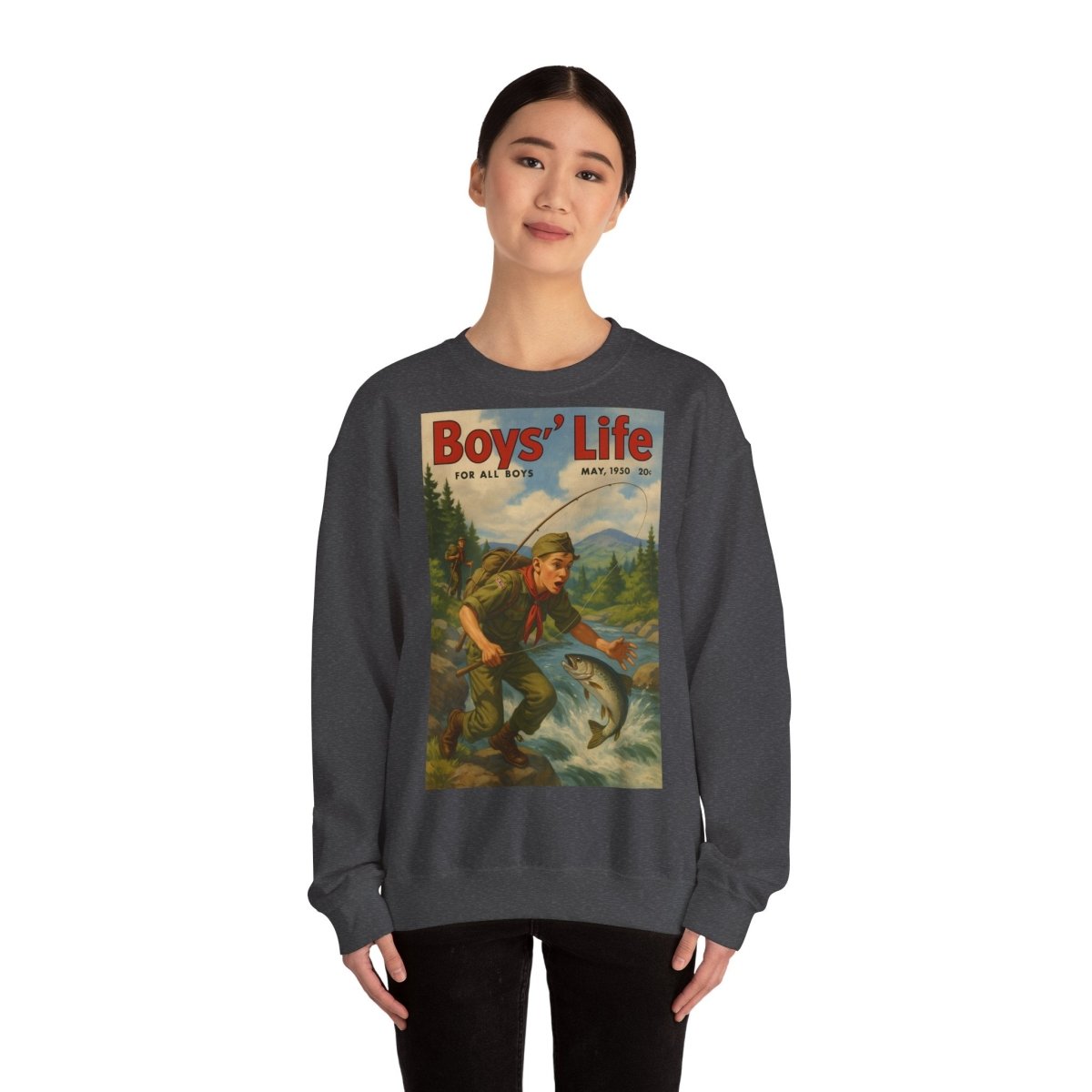 Vintage Motiv – Vintage „Boys’ Life“ Sweatshirt – Retro Pfadfinder-Motiv von 1950 | True Insights Design mit Humor