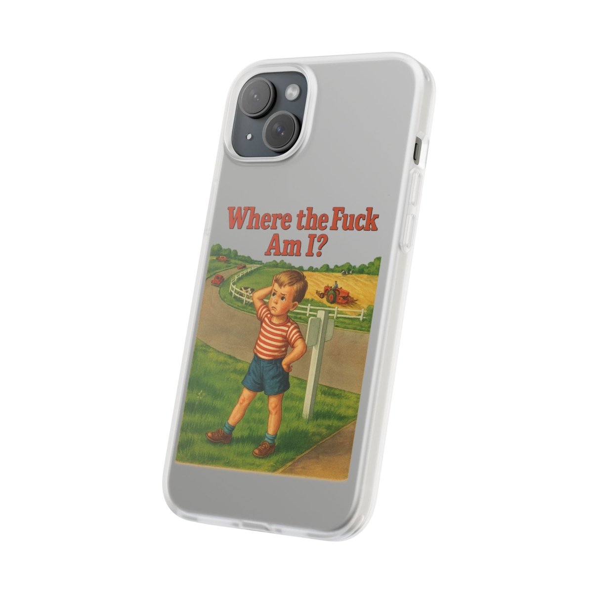 Where the Fuck Am I? Handyhülle – Retro-Meme Look mit maximaler Verwirrung-Phone Case-True Insights