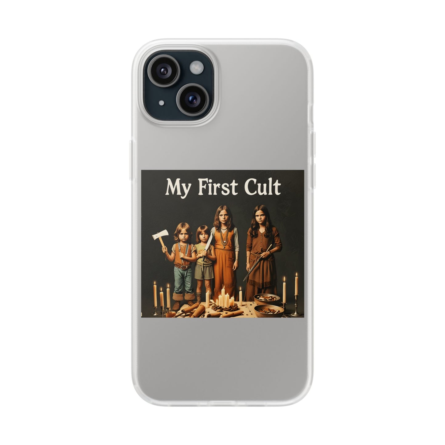 My First Cult – Dark-Aesthetic Handyhülle mit satirischem Kinderkult-Motiv-Phone Case-True Insights