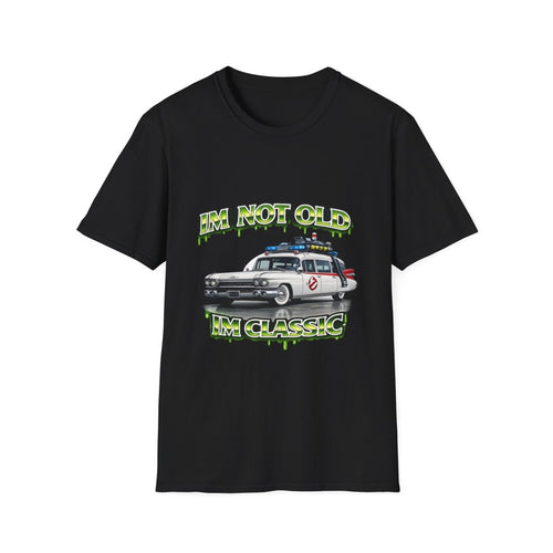 True Insights T-Shirt I'm Not Old I'm Classic Retro Ecto-1 Motiv in Schwarz, satirisches Geburtstags-Shirt