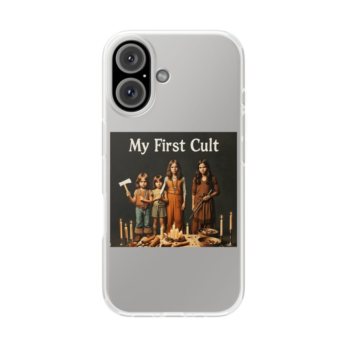My First Cult – Dark-Aesthetic Handyhülle mit satirischem Kinderkult-Motiv-Phone Case-True Insights