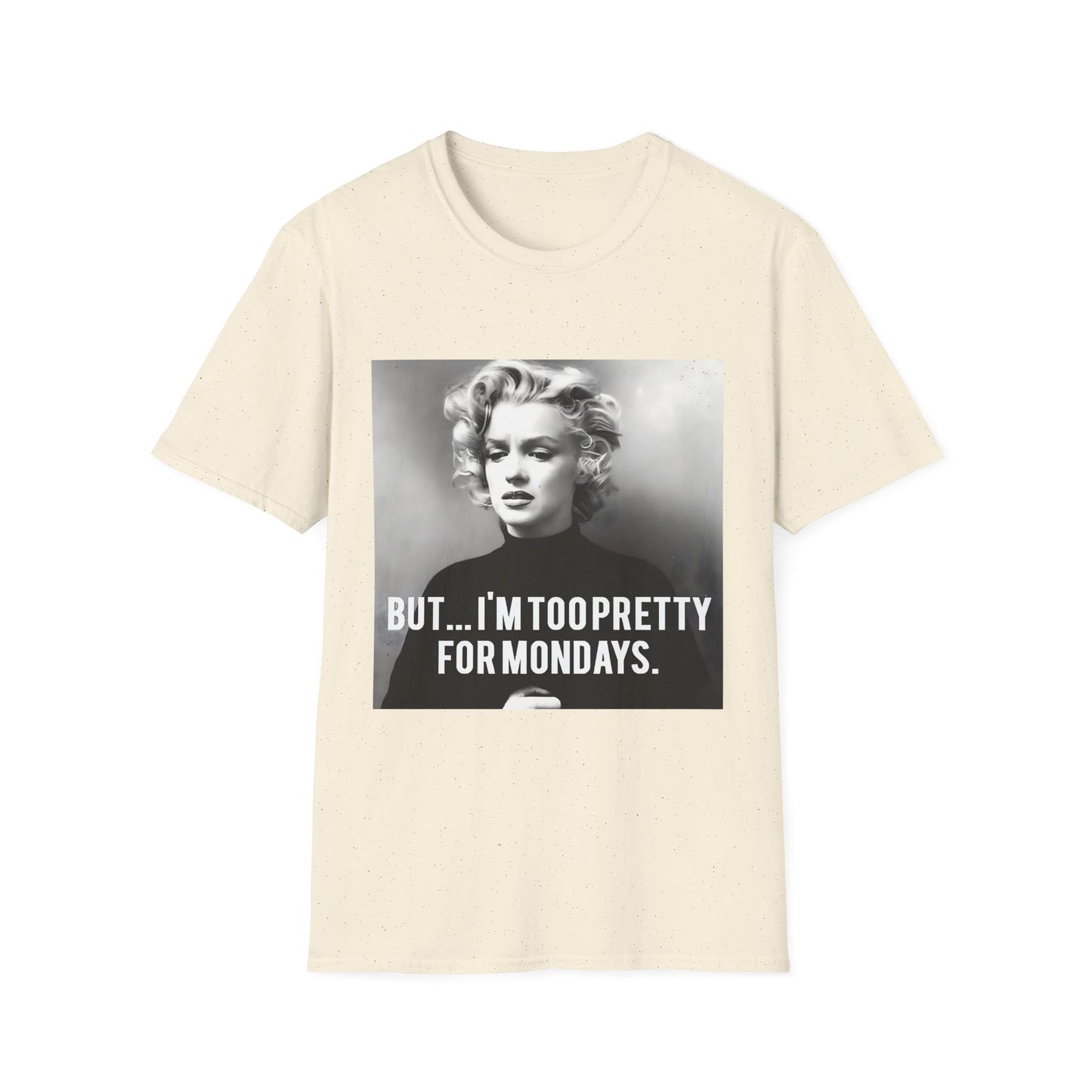 Vintage Damen T-Shirt – Too Pretty for Mondays – Retro Design – Freches Satire-Design für mutige Statements | True Insights