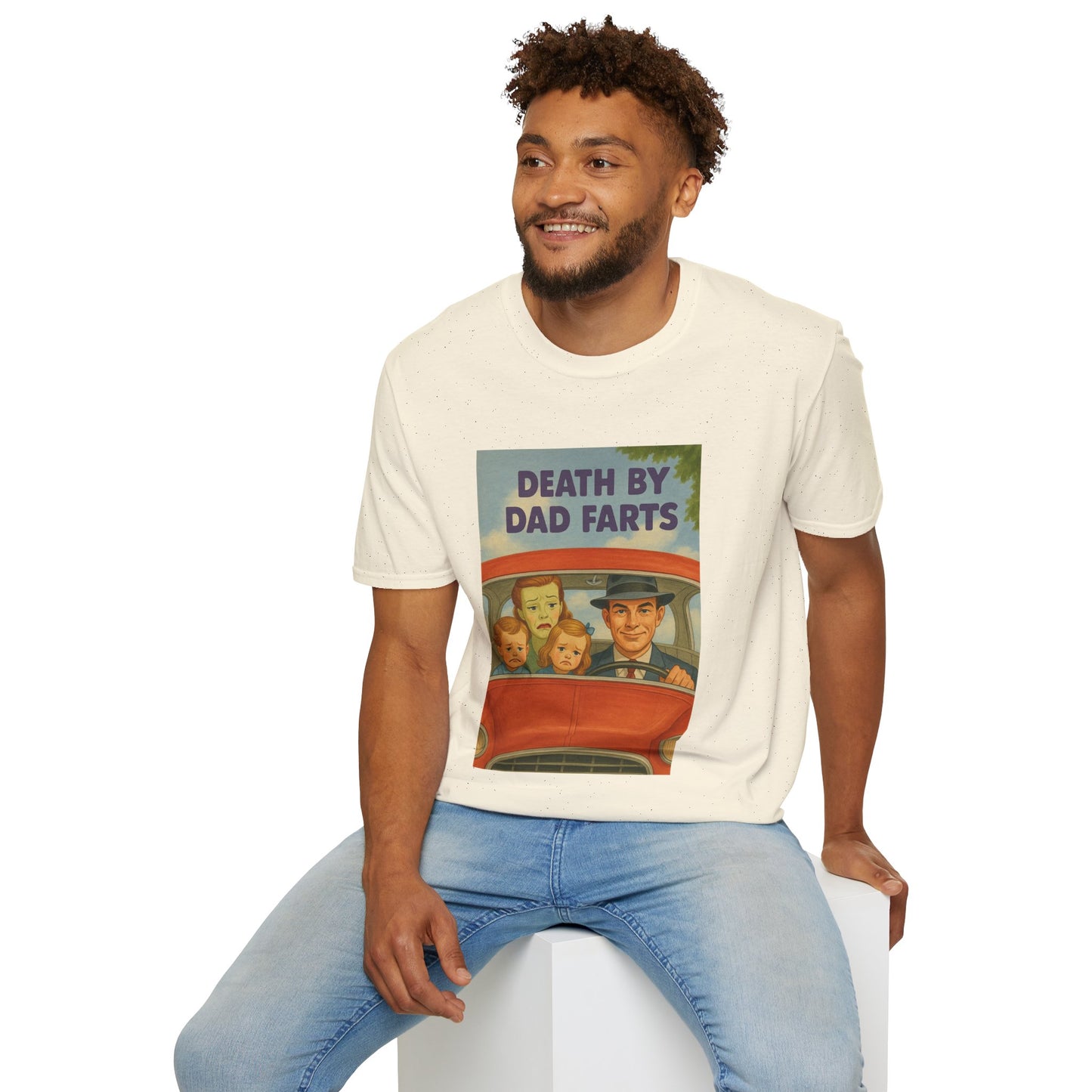 Death by Dad Farts - The retro family drama on your shirt! – Freches Satire-Design für mutige Statements | True Insights