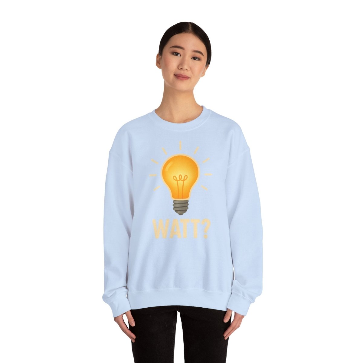 Sweatshirt – WATT? Sweatshirt für Elektriker & Technikfans | Lustiges Glühbirnen-Motiv | True Insights Design mit Humor