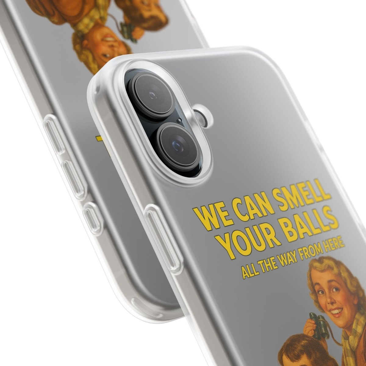 Unauffällig war gestern: Diese Handyhülle riecht den Wahnsinn – Vintage-Design trifft schwarzen Humor.-Phone Case-True Insights